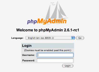 PhpMyAdmin+2.6.0+rc2
